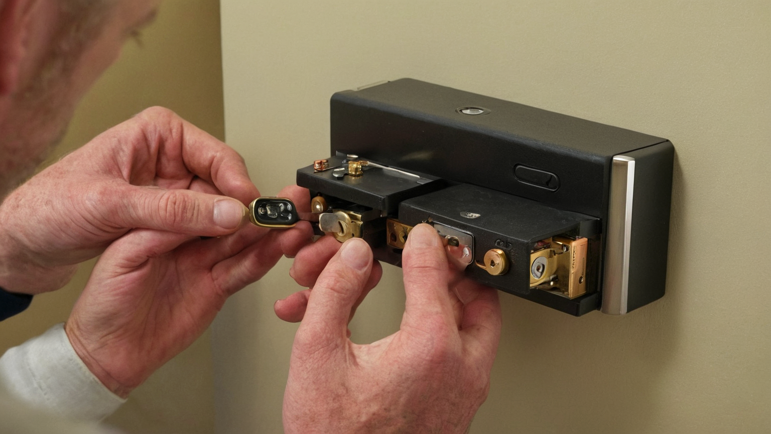 Replacing smart lock batteries indoors