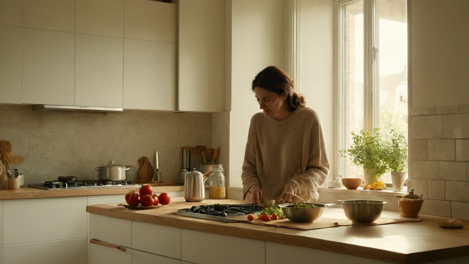 window and range hood ventilation routine