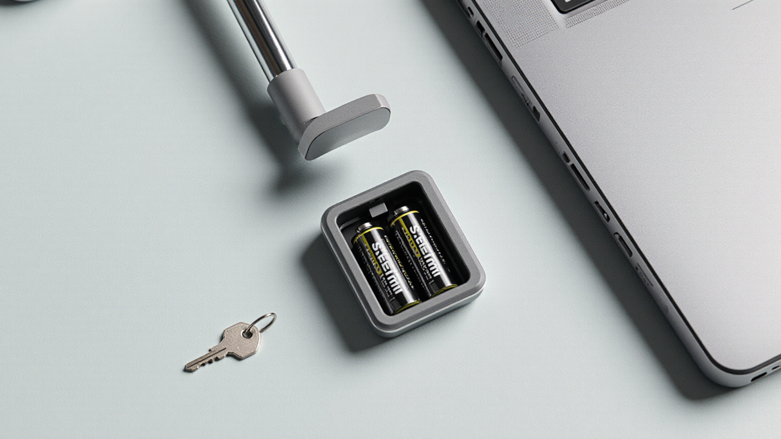 Smart-lock battery compartment and service tools